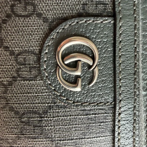 Gucci Black GG Logo Monogram Shoulder Bag